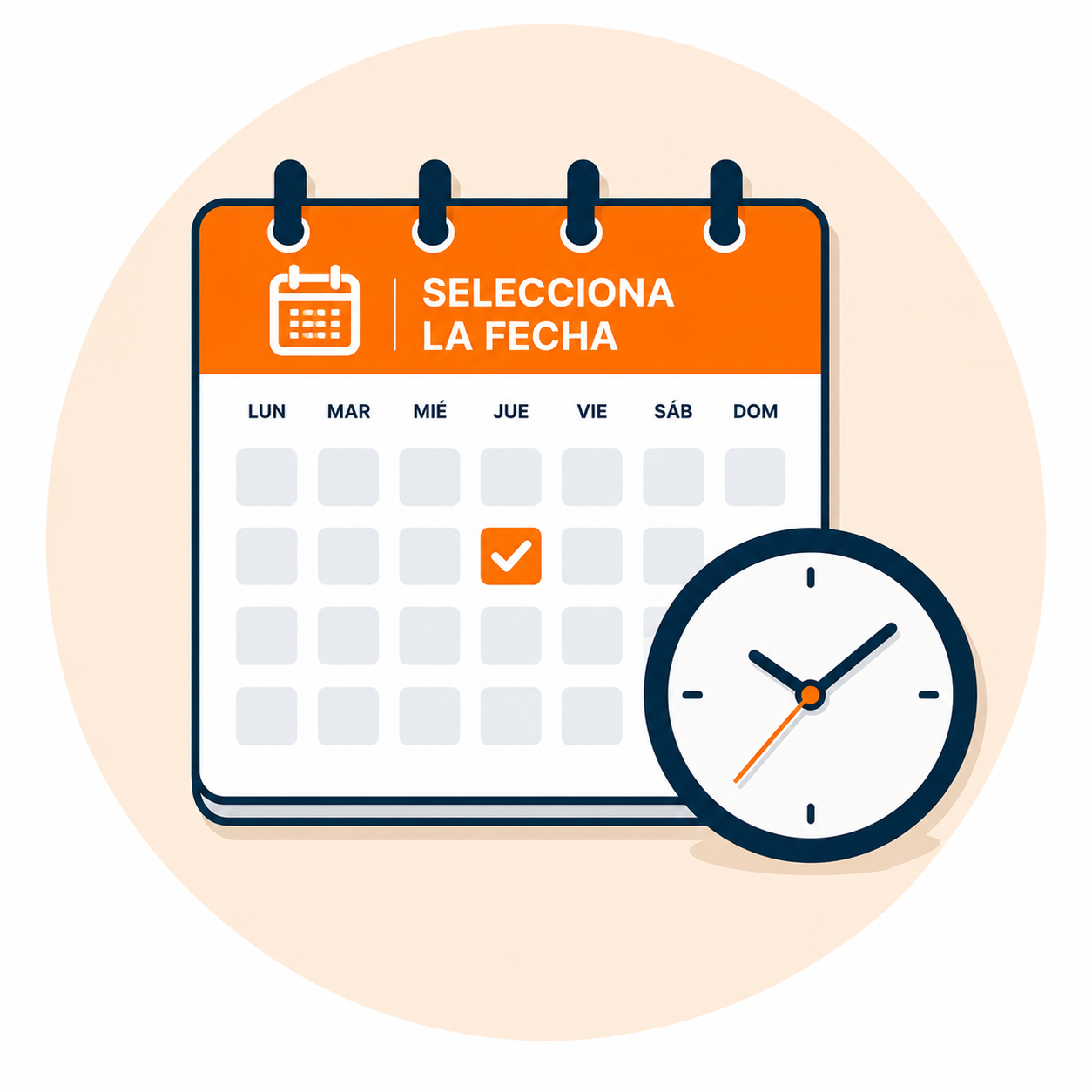 Seleccionas la fecha